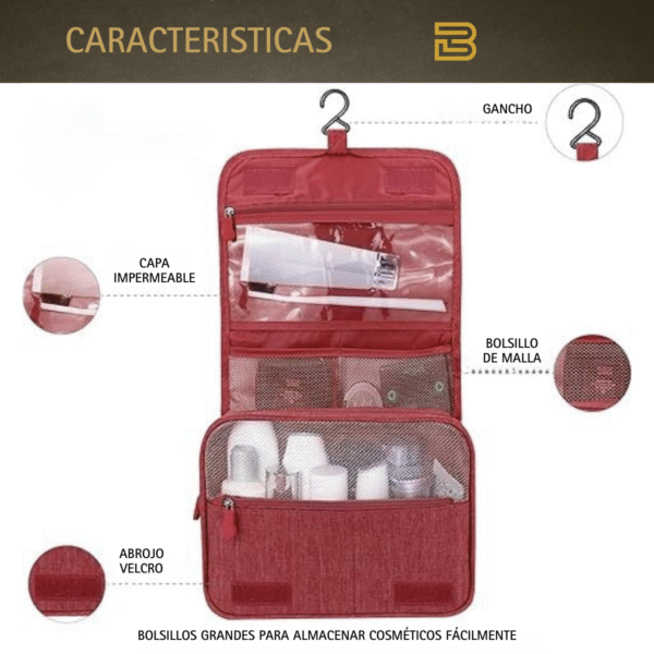 Neceser De Viaje Porta Cosmetico Bolso Organizador De Baño - Image 9