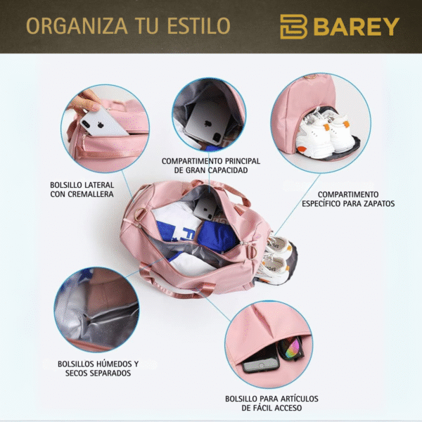Bolso Deportivo - Viaje - Bolsillo para humedo - Seco - Zapatillas - Image 8