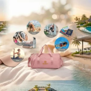 Bolso Deportivo - Viaje - Bolsillo para humedo - Seco - Zapatillas Rosa