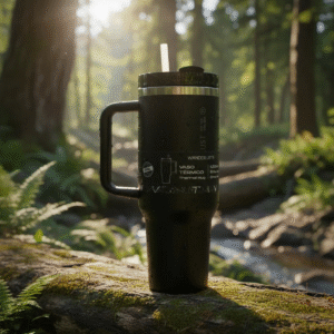 Vaso Térmico WANDERLUST con Bombilla 1200ml - Negro