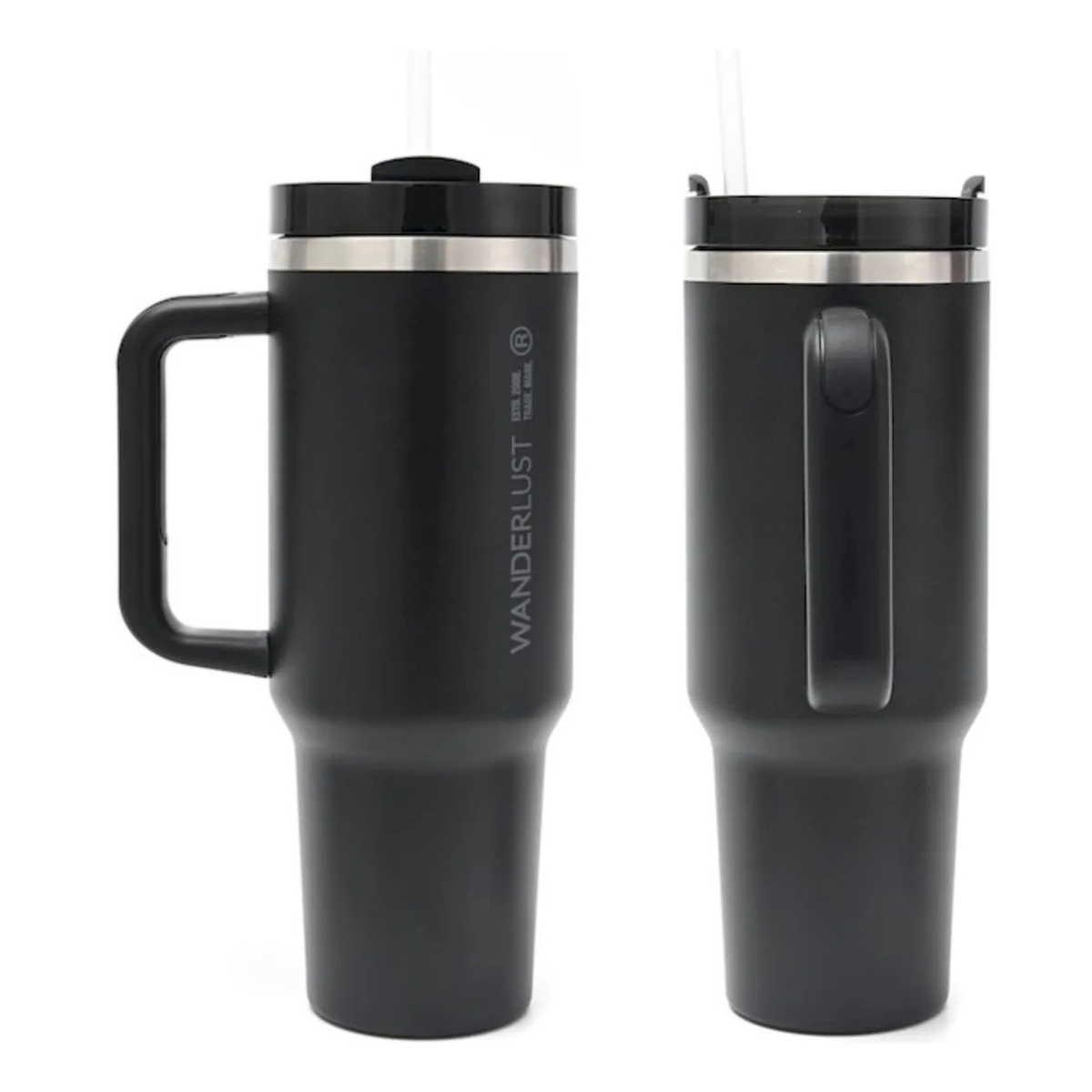 Vaso Térmico WANDERLUST con Bombilla 1200ml - Negro - Image 5