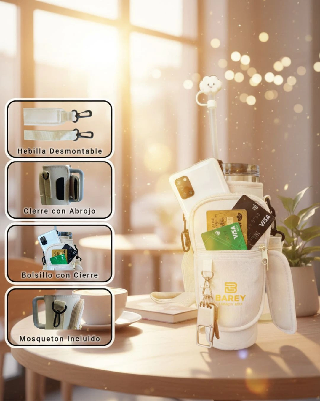 COMBO Funda BAREY + Vaso Térmico SKORA c/ Bombilla 1200ml - Image 4