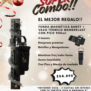 SUPER COMBO Funda Magnética BAREY + Vaso Térmico WANDERLUST c/ Pico 900ml