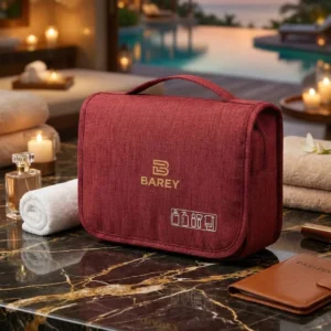 Neceser De Viaje Porta Cosmetico Bolso Organizador De Baño Borgoña