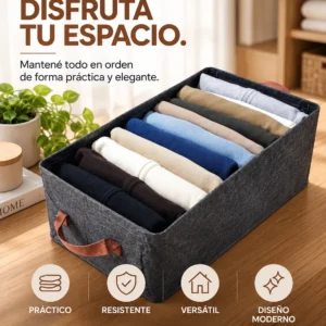 Organizador de Tela Plegable Multiuso para Ropa y Placard